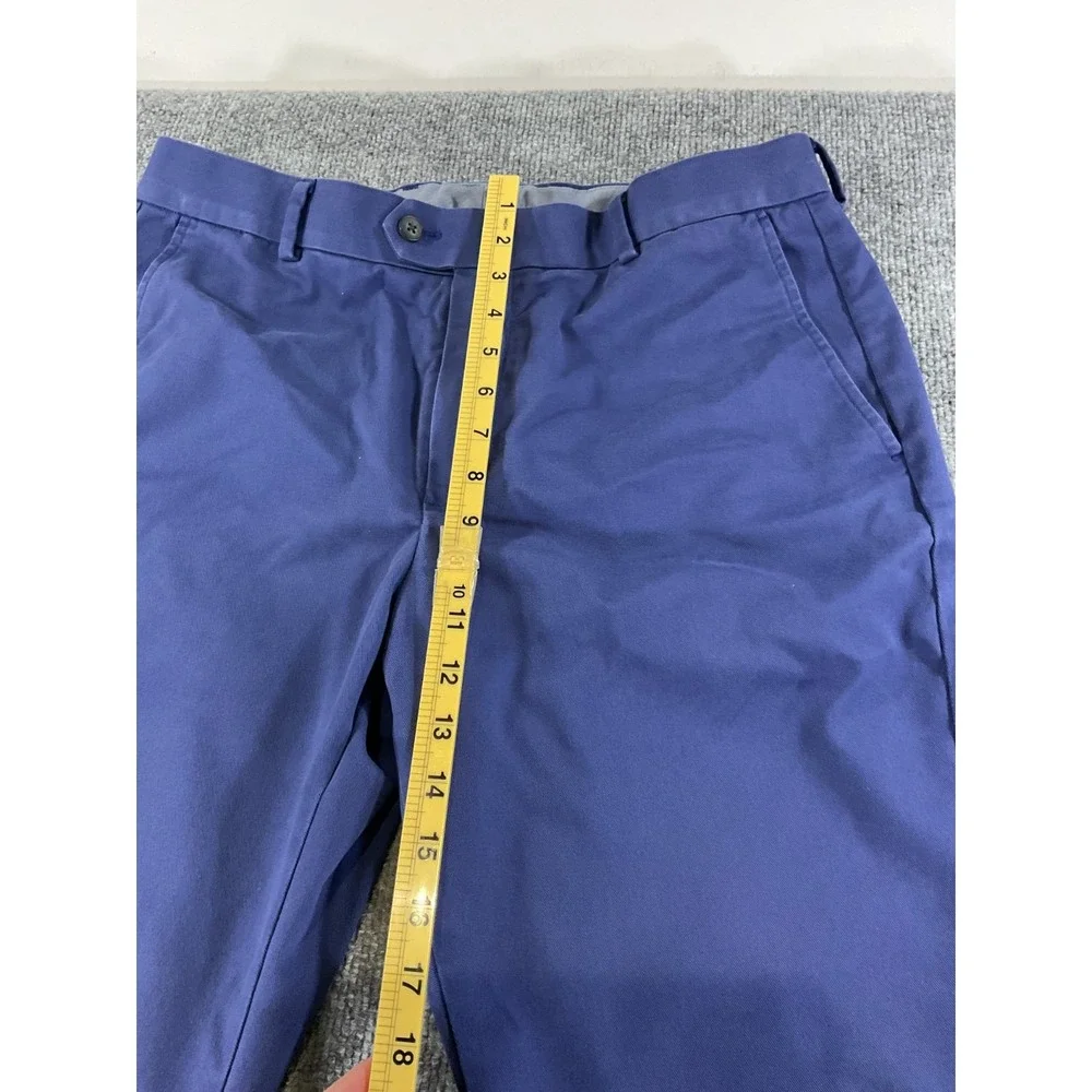 Charles Tyrwhitt Slim Fit Pants 34x32 Blue Flat Front Stretch Dress Casual Busin